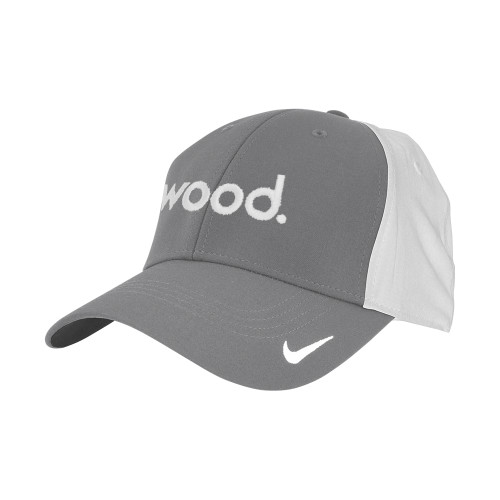 Nike Charcoal/White Swoosh Legacy 91 Hat-Primary Logo