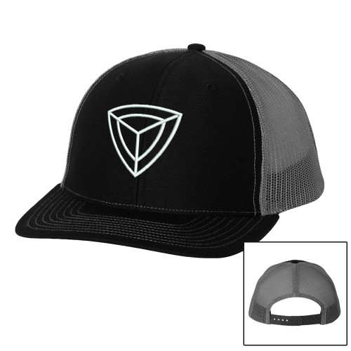Richardson Black/Charcoal Trucker Hat-Safety Shield Alone