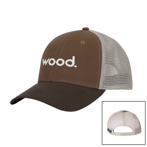 DRI DUCK Hudson Field Khaki/Tobacco Trucker Hat-Primary Logo