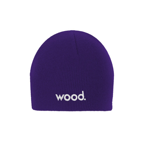 Purple Knit Beanie-Primary Logo