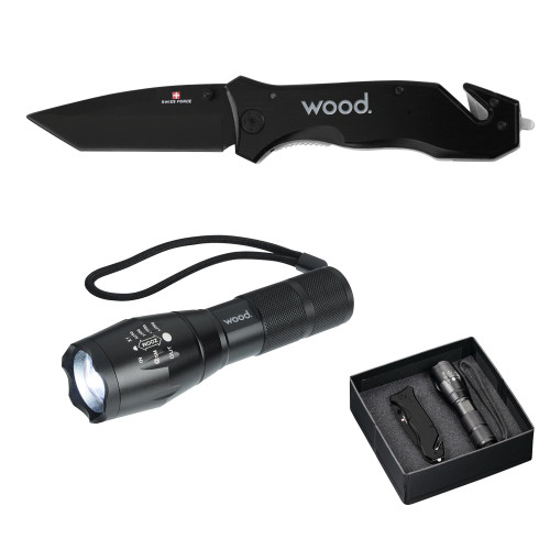 Swiss Force Knife/Flashlight Set-Primary Logo Engraved