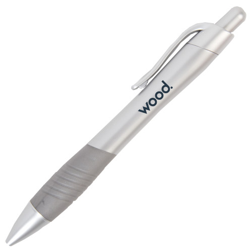 Metallic Mykonos Silver Pen-Primary Logo