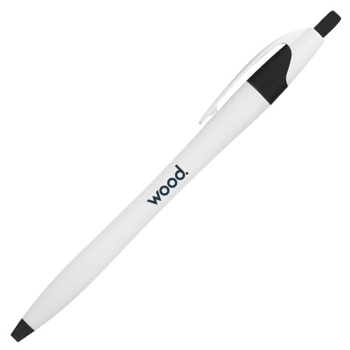 Dart White/Black Pen w/Blue Ink-Primary Logo