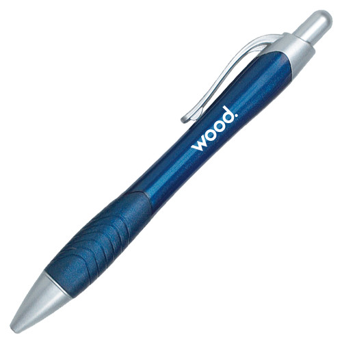 Metallic Mykonos Navy Pen-Primary Logo