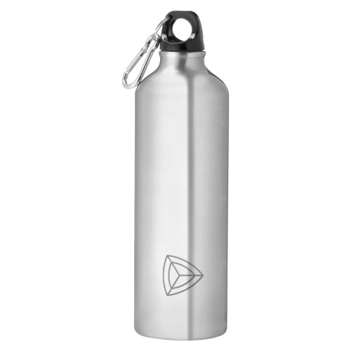 Venture Aluminum Silver Bike Bottle 26oz-Safety Shield Alone Engraved