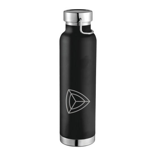 Thor Copper Vacuum Insulated Black Bottle 22oz-Safety Shield Alone Engraved