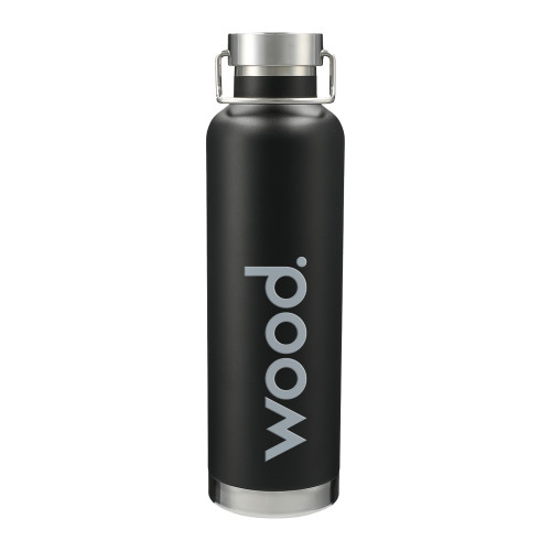 Thor Copper Vacuum Insulated Black Bottle 32oz-Primary Logo Engraved