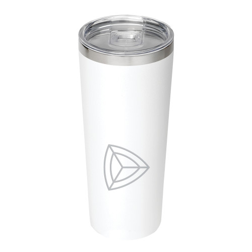 Thor Vacuum Insulated White Tumbler 22oz-Safety Shield Alone Engraved