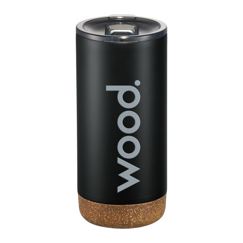 Valhalla Vacuum Insulated Black Tumbler 16oz-Primary Logo Engraved