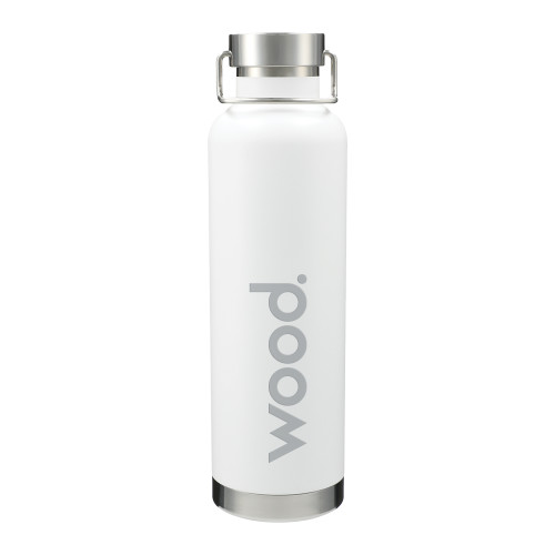 Thor Copper Vacuum Insulated White Bottle 32oz-Primary Logo Engraved