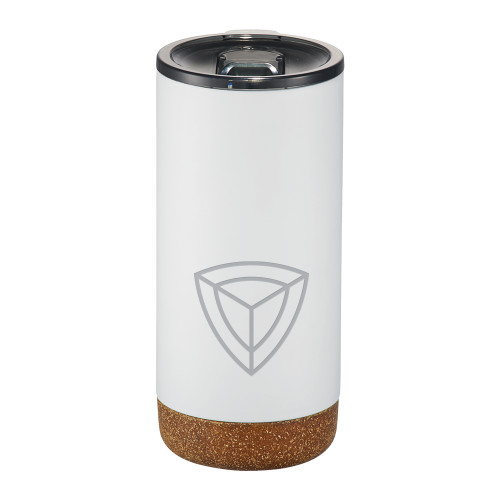 Valhalla Vacuum Insulated White Tumbler 16oz-Safety Shield Alone Engraved