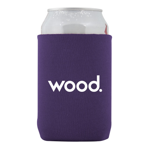 Neoprene Purple Can Holder-Primary Logo