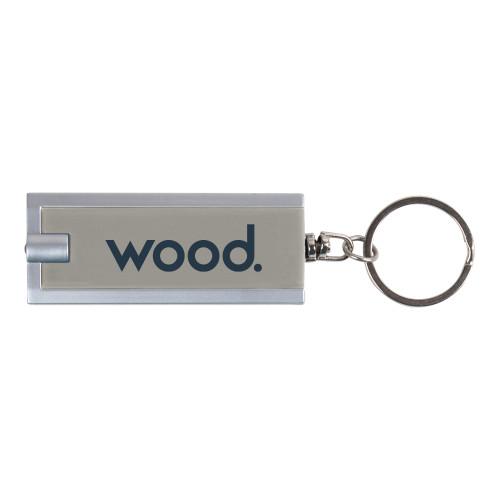 Turbo Silver Flashlight Key Holder-Primary Logo