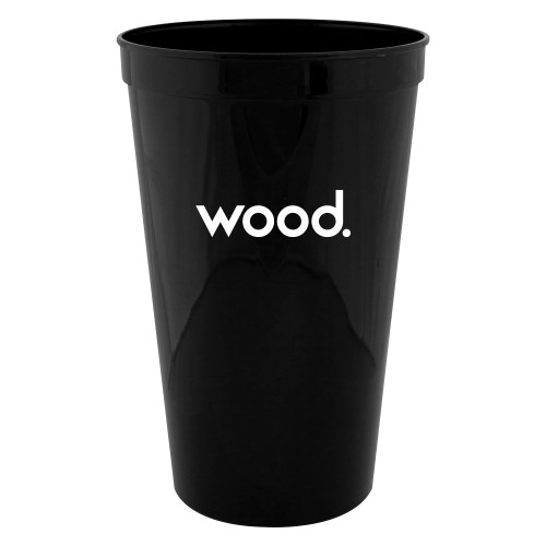 22 oz Black Transparent Stadium Cup-Primary Logo