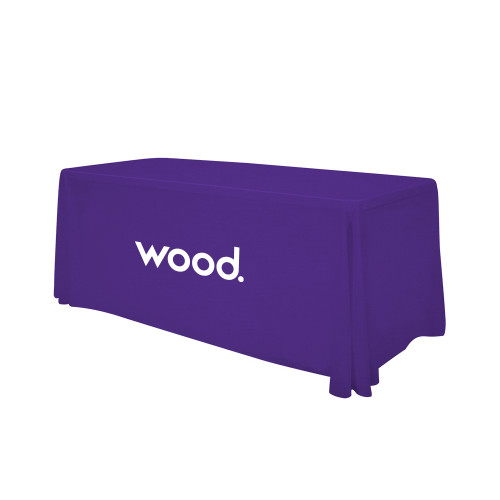 Purple 6 foot Table Throw-Primary Logo