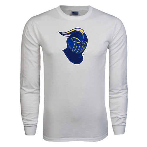  White Long Sleeve T Shirt - Lancer Head