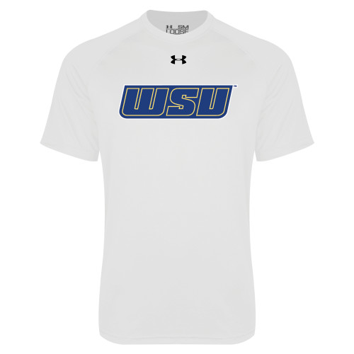  Under Armour White Tech Tee - WSU