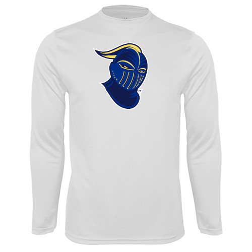  White Performance Long Sleeve Shirt - Lancer Head