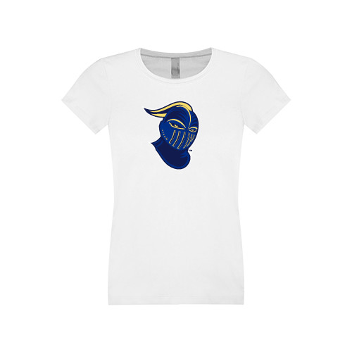  Next Level Girls White Fashion Fit T Shirt - Lancer Head