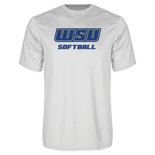  White Performance Tee - Softball