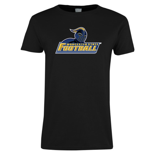  Womens Black Short Sleeve Tee - Football