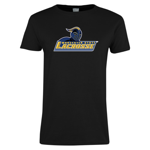  Womens Black Short Sleeve Tee - Lacrosse