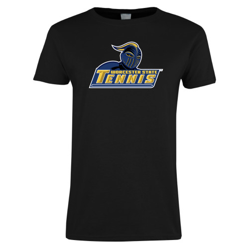 Womens Black Short Sleeve Tee - Tennis