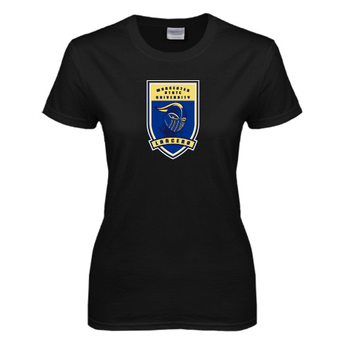  Womens Black Short Sleeve Tee - Lancer Shield