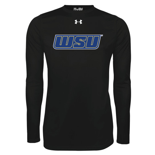  Under Armour Black Long Sleeve Tech Tee - WSU