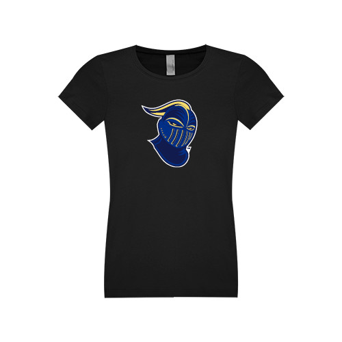  Next Level Girls Black Fashion Fit T Shirt - Lancer Head