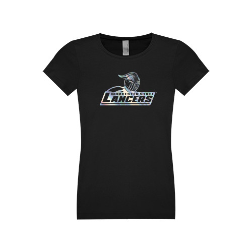  Next Level Girls Black Fashion Fit T Shirt - Primary Mark