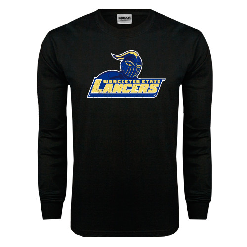  Black Long Sleeve T Shirt - Primary Mark Distressed