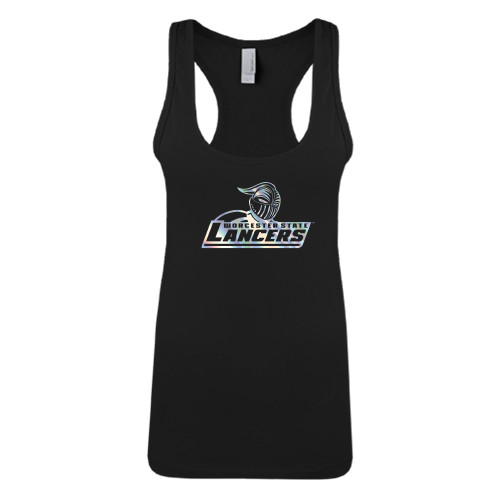 Next Level Womens Black Racerback Tank  - Primary Mark