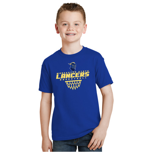  Youth Royal T Shirt - Basketball with Net