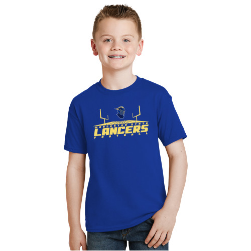  Youth Royal T Shirt - Football Field
