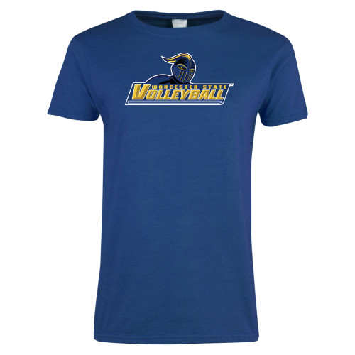  Womens Royal Short Sleeve Tee - Volleyball