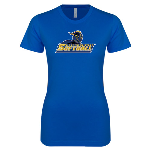  Next Level Womens Royal Boyfriend Tee - Softball