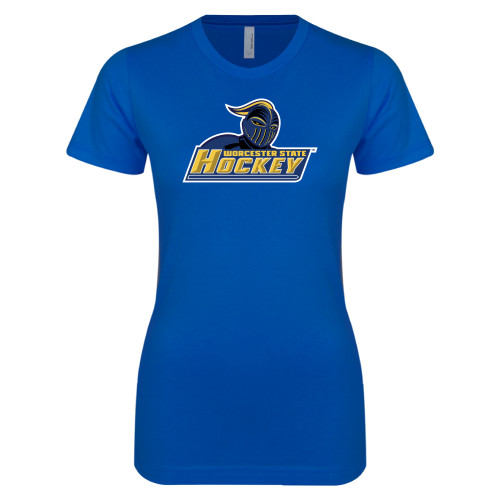  Next Level Womens Royal Boyfriend Tee - Hockey