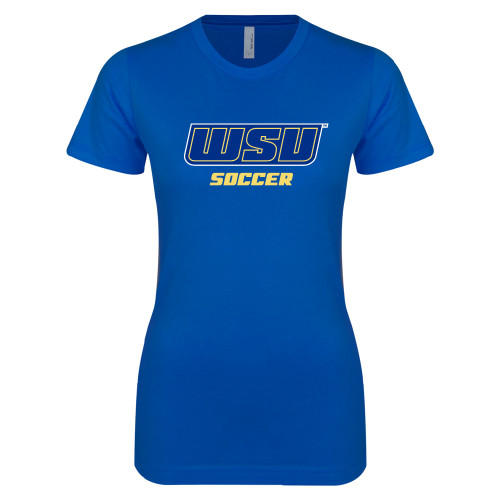  Next Level Womens Royal Boyfriend Tee - Soccer