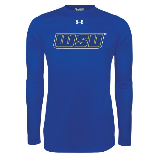  Under Armour Royal Long Sleeve Tech Tee - WSU