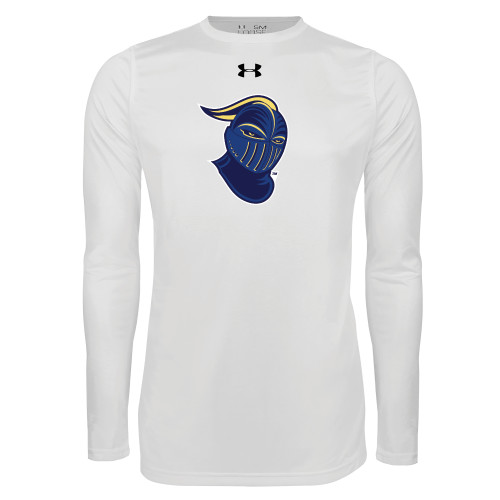  Under Armour White Long Sleeve Tech Tee - Lancer Head