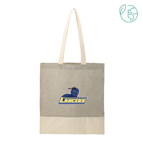 Split Recycled Grey Cotton Twill Convention Tote - Primary Mark