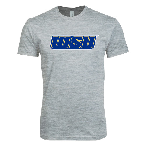  Next Level Heather Grey SoftStyle T Shirt - WSU