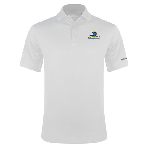  Columbia White Omni Wick Drive Polo - Primary Mark
