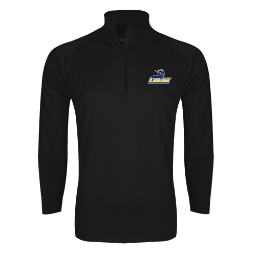  Sport Tek Black Sport Wick Stretch 1/2 Zip Pullover - Primary Mark