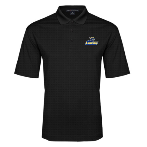  Black Performance Fine Jacquard Polo - Primary Mark