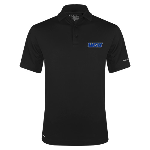  Columbia Black Omni Wick Drive Polo - WSU