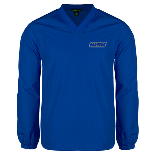 Royal V Neck Raglan Windshirt - WSU