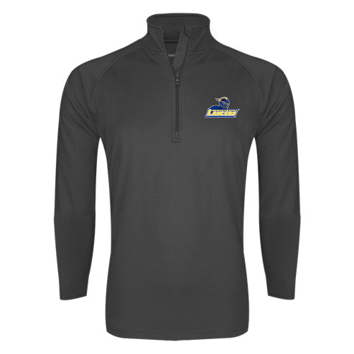  Sport Tek Charcoal Sport Wick Stretch 1/2 Zip Pullover - Primary Mark