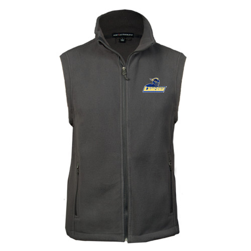  Charcoal Fleece Full Zip Vest - Primary Mark